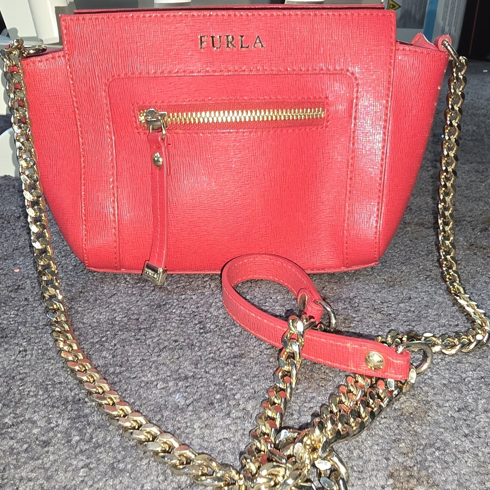 FURLA Pink Leather Mini Ginevra Small Crossbody Bag  FURLA MINI BAG